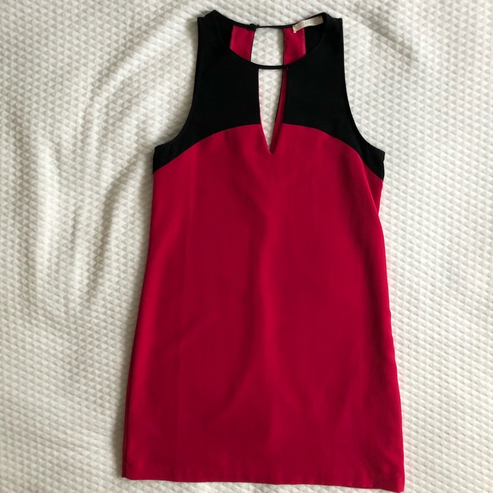 Pink and black dress